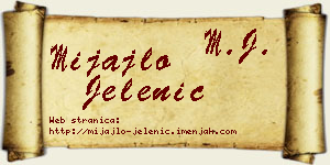 Mijajlo Jelenić vizit kartica